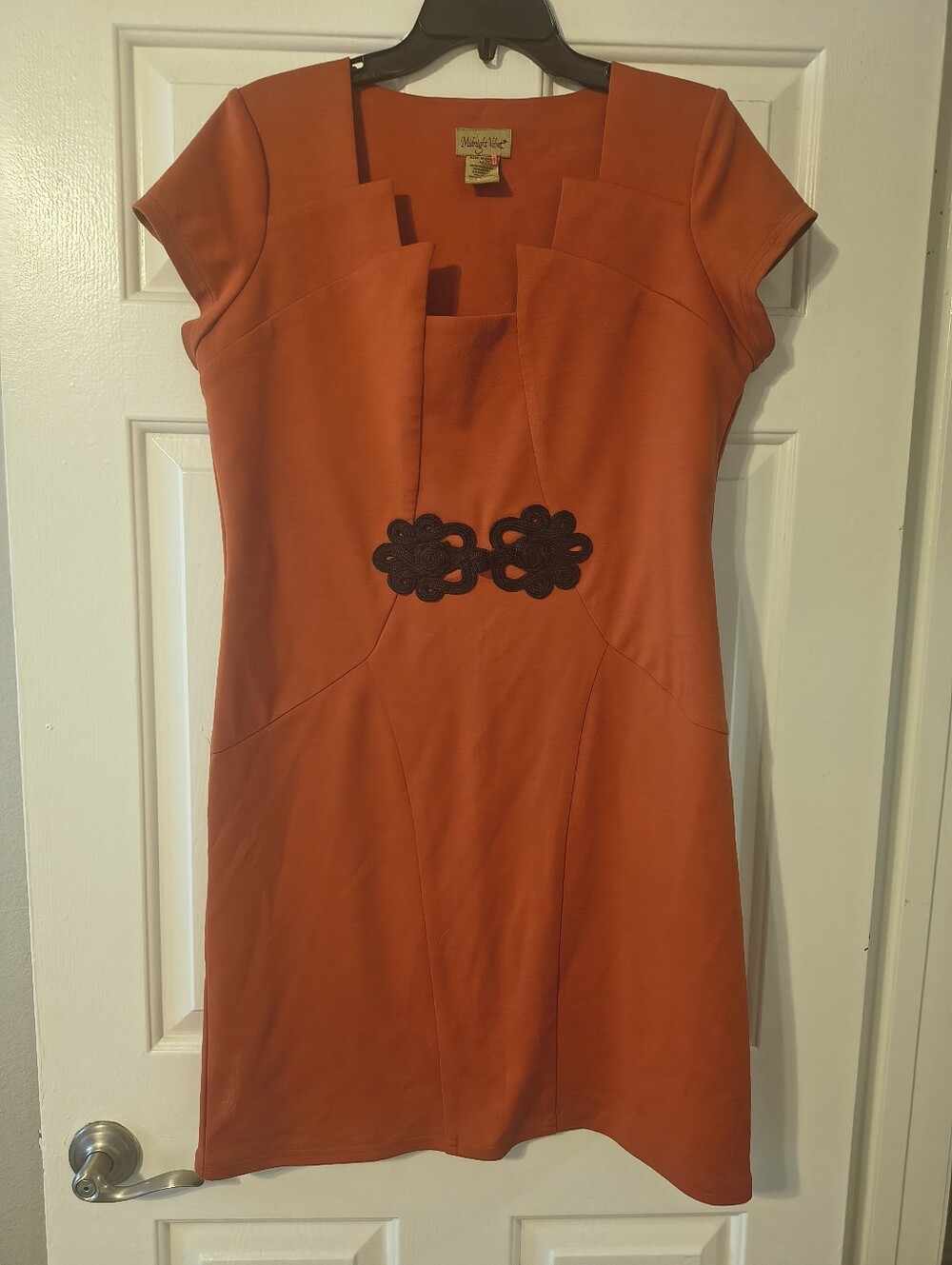 Midnight Velvet Orange Short Sleeve Dress – Size 14